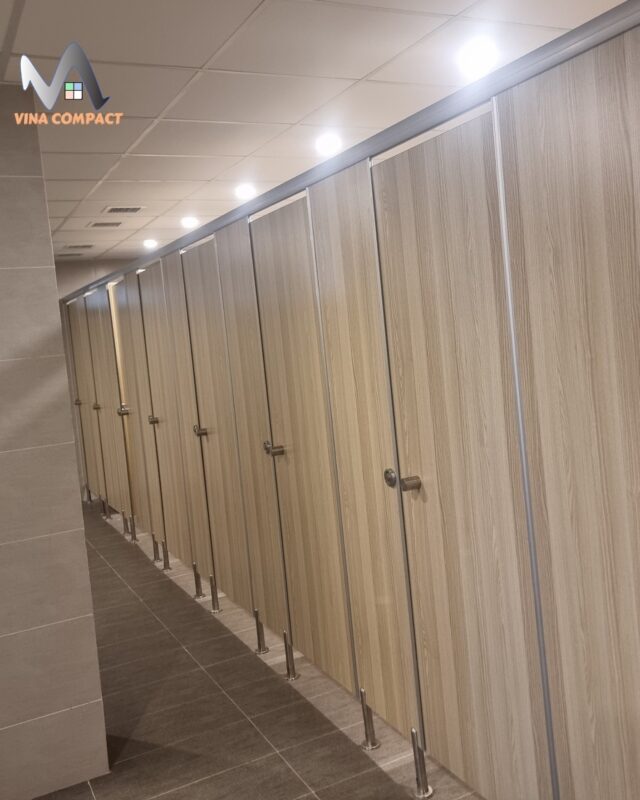 Kho vật tư vách ngăn vệ sinh tấm Compact – Công ty Vina Compact