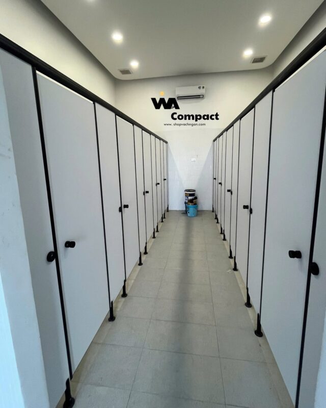 Thi Công Vách Ngăn Vệ Sinh Tấm Compact HPL