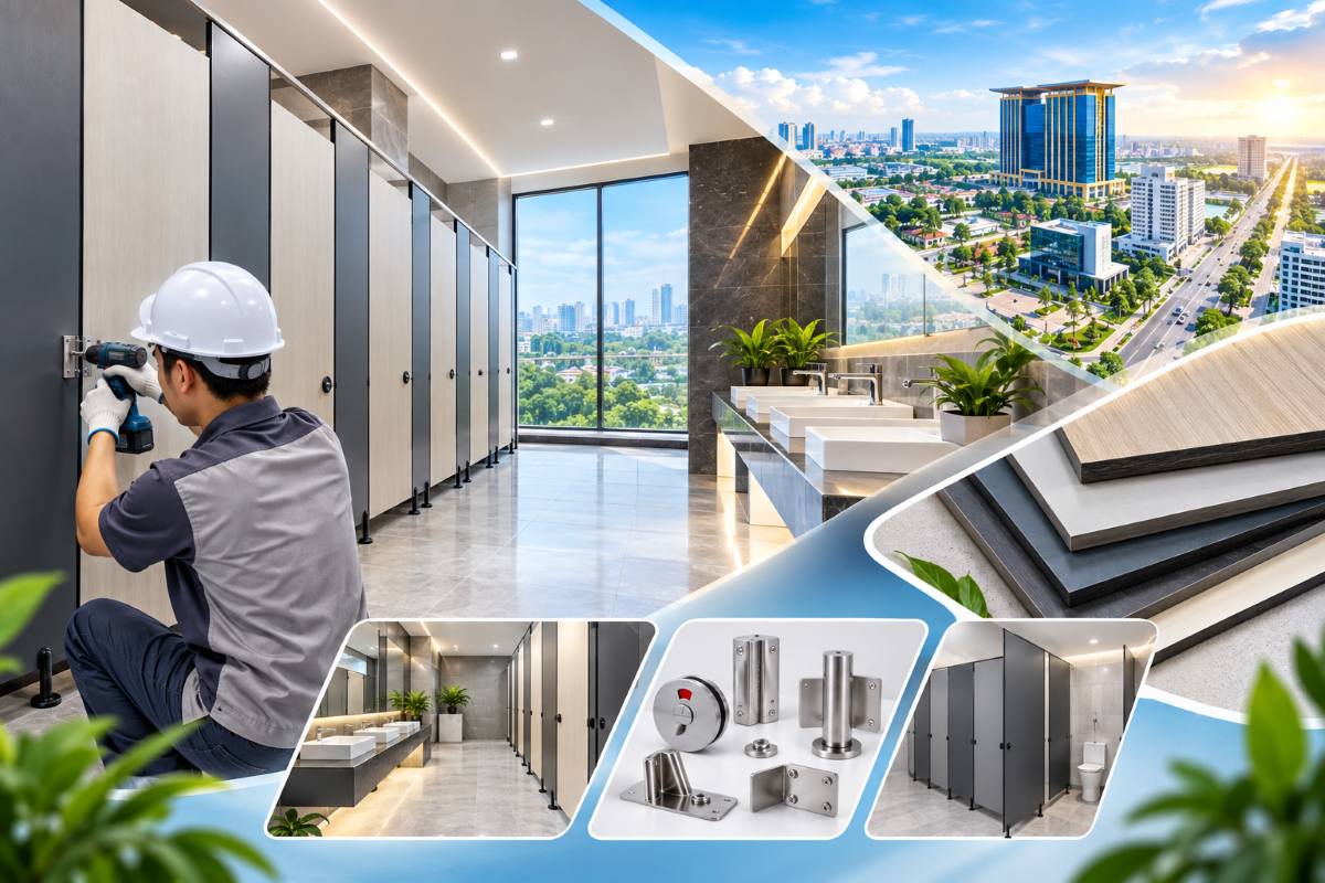 Thi Công Vách Ngăn Vệ Sinh Tấm Compact Trọn Gói Tại Bình Dương Chuyên Nghiệp, Bền Đẹp Và Tối Ưu Chi Phí